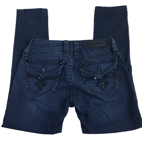 Rock Revival Evelyn Flap Pockets Skinny Jeans Size 27 - Picture 4 of 17